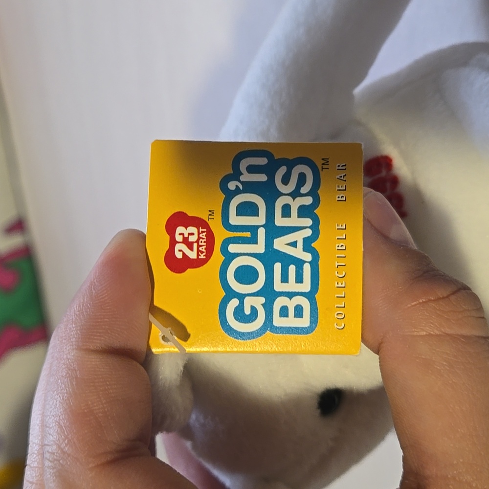 TY GOLD'n Bears 23 Michael Jordan 90s Beanie Baby Retirement New With Tags - Picture 4 of 13